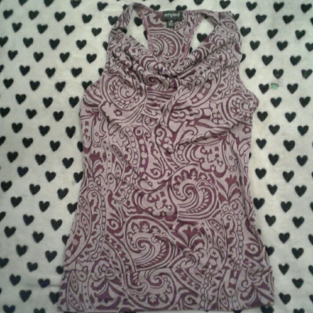 Purple Semi Sheer Tempted Top
